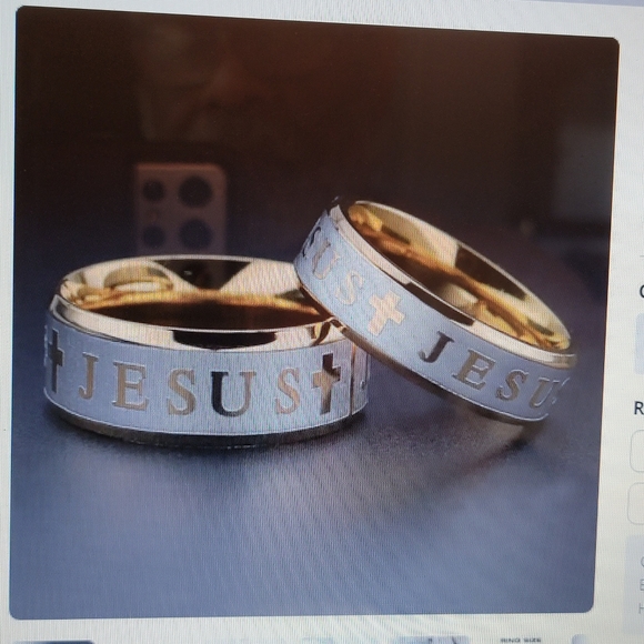 Jesus Religious Gold plated Rings - Picture 4 of 7